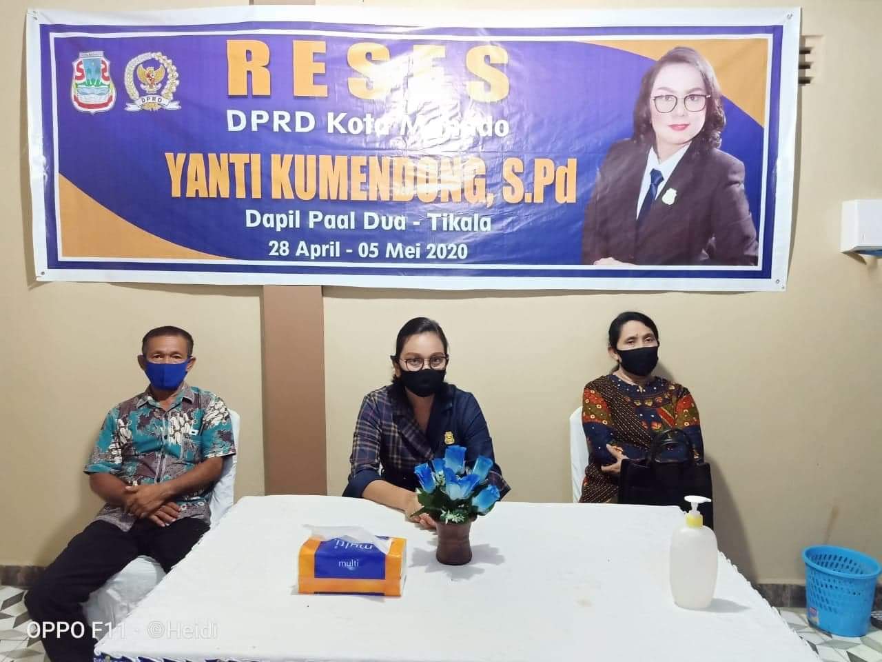 Reses Legislator Yanti Kumendong SPd, Terapkan Protap Kesehatan